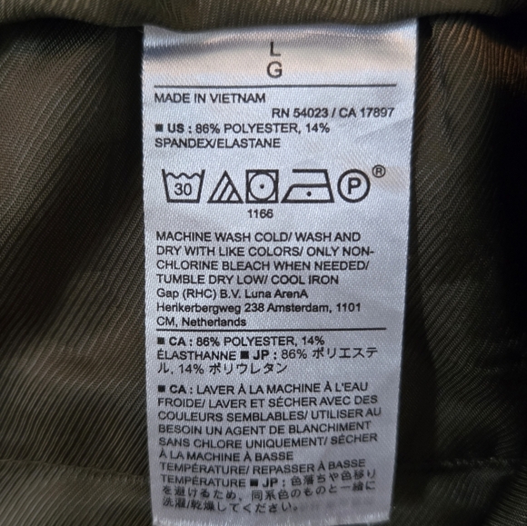 Banana Republic Women's Vegan Green Airstretch Tapered Pants Size Large - Picture 6 of 6